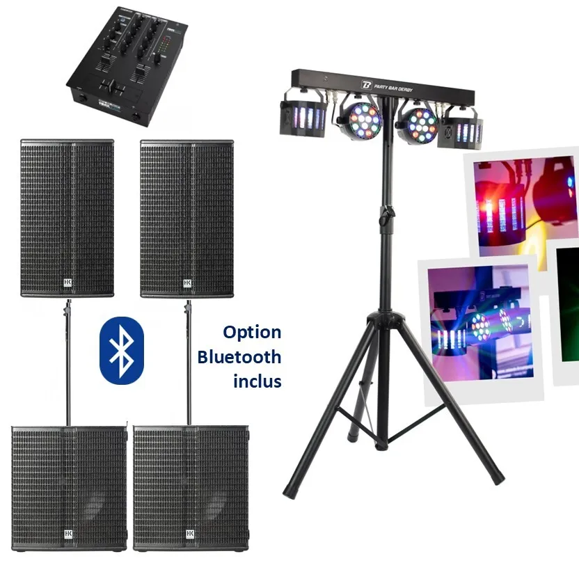 PACK Sérénité 150 à 200 personnes HP-12" + SUB-15" & Essentiel 1