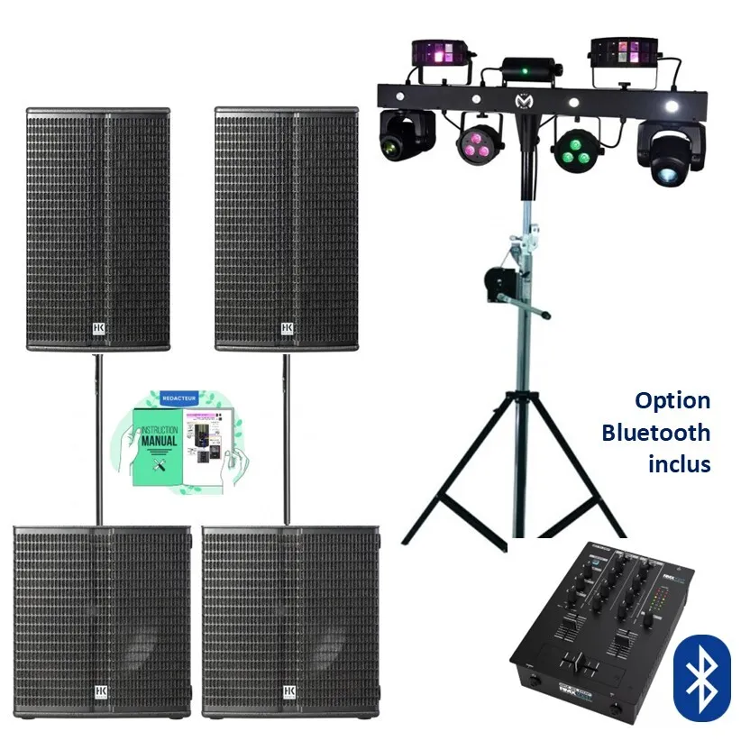  Pack EXPRESS 150 à 200 personnes HP-12" + SUB-15" & Essentiel 3