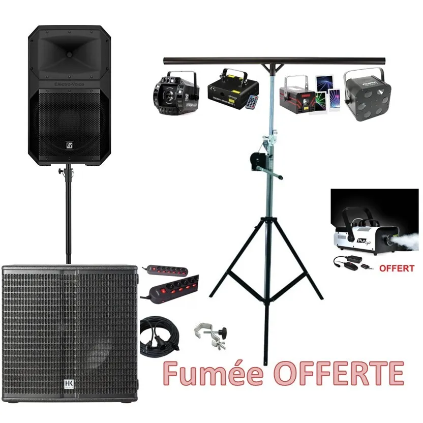  Pack Sérénité 50 à 100 personnes HP12" + SUB-15" & Sérénité 1