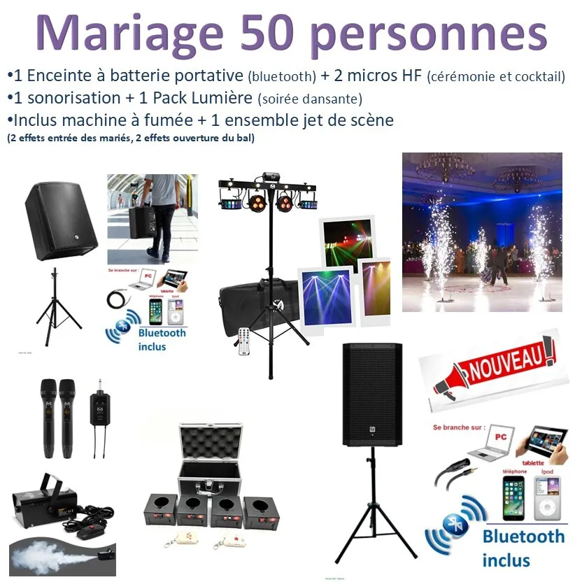 Pack Mariage 50 personnes