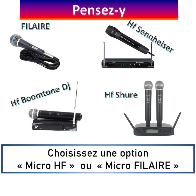 Option MICRO HF (SANS FIL / piles non incluses)