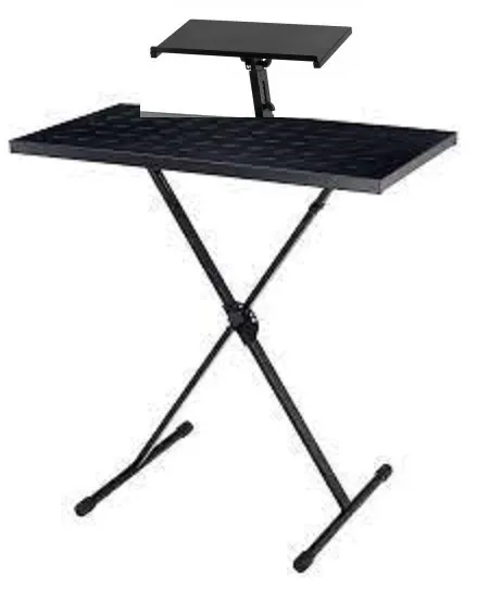 Table Dj 1050*470*920 avec support PC habillé d'un vinyle noir