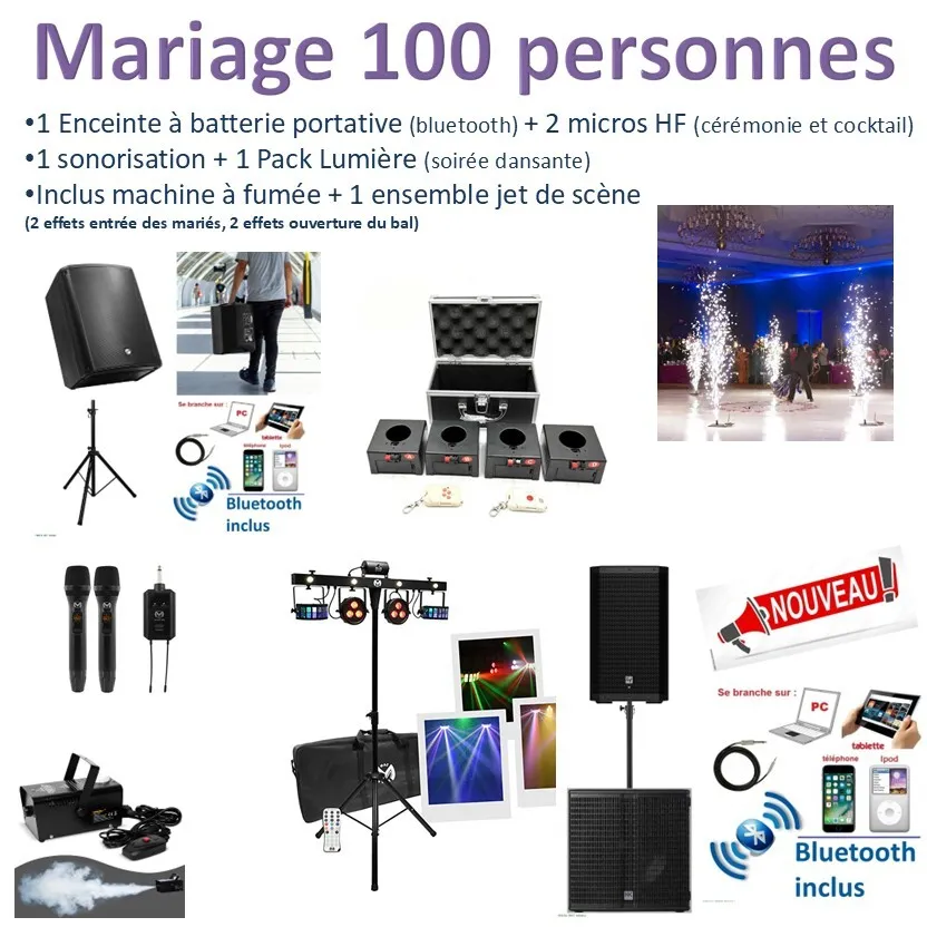 Pack mariage 100 personnes