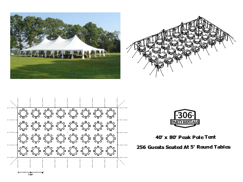 40'x80' pole tent 