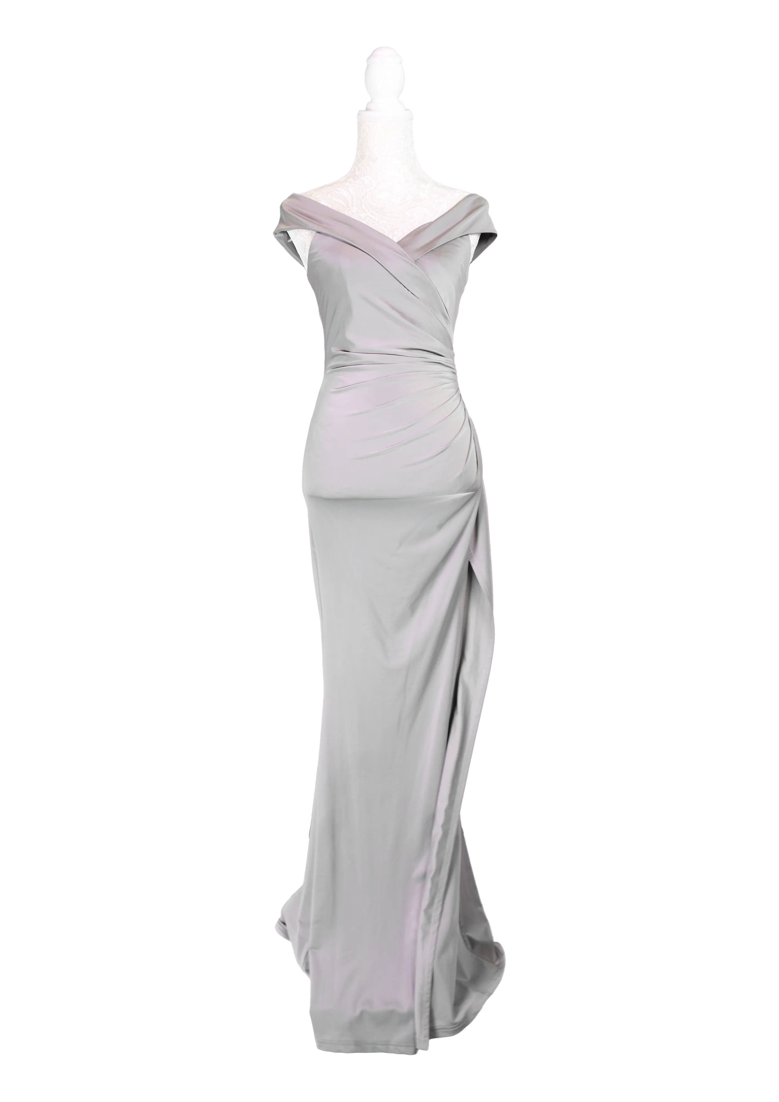 Charcoal Draped Gown