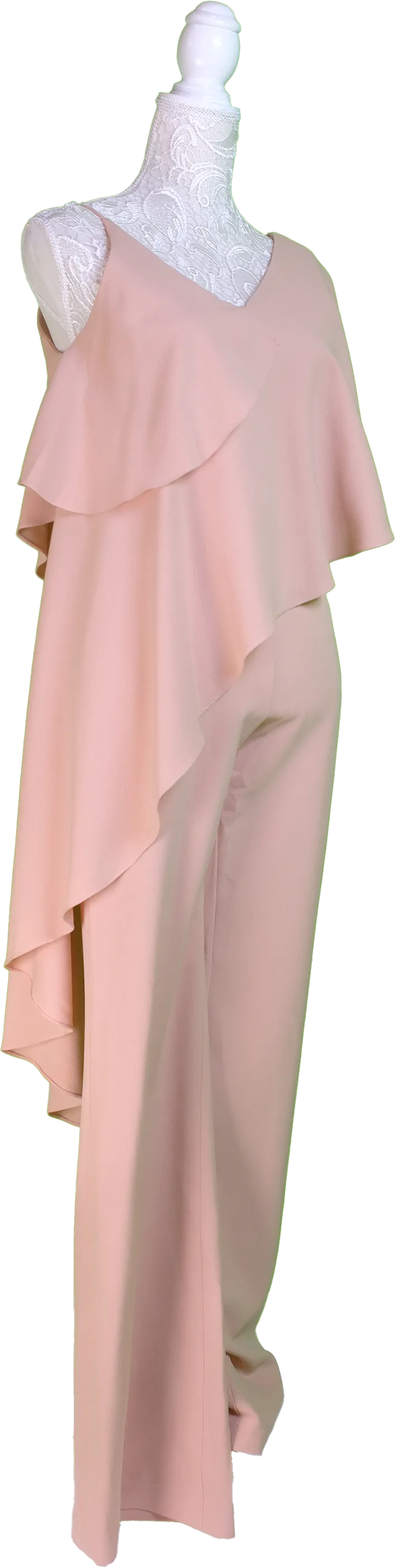  Camel One-Shoulder Jumpsuit