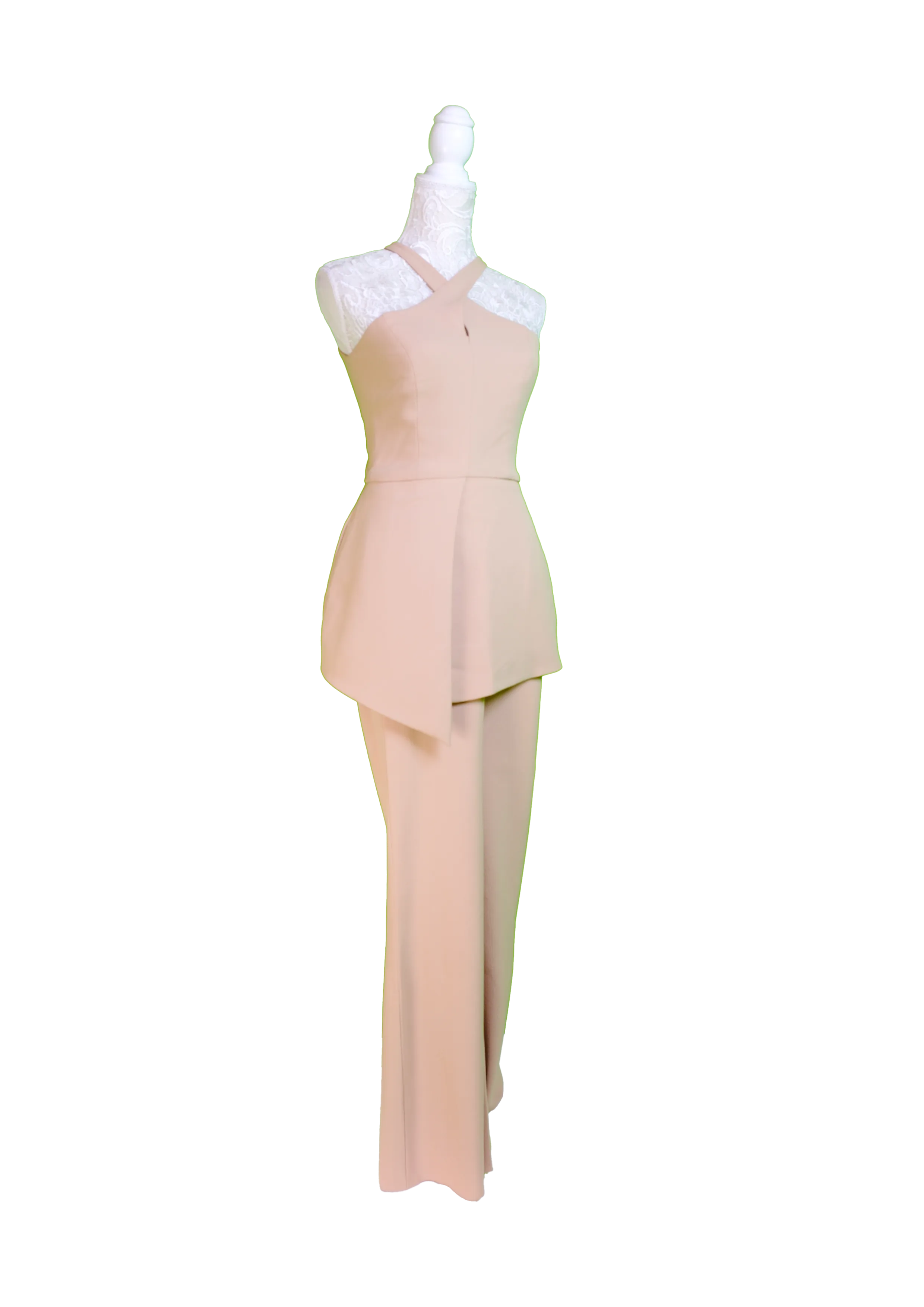 Beige Halter Jumpsuit