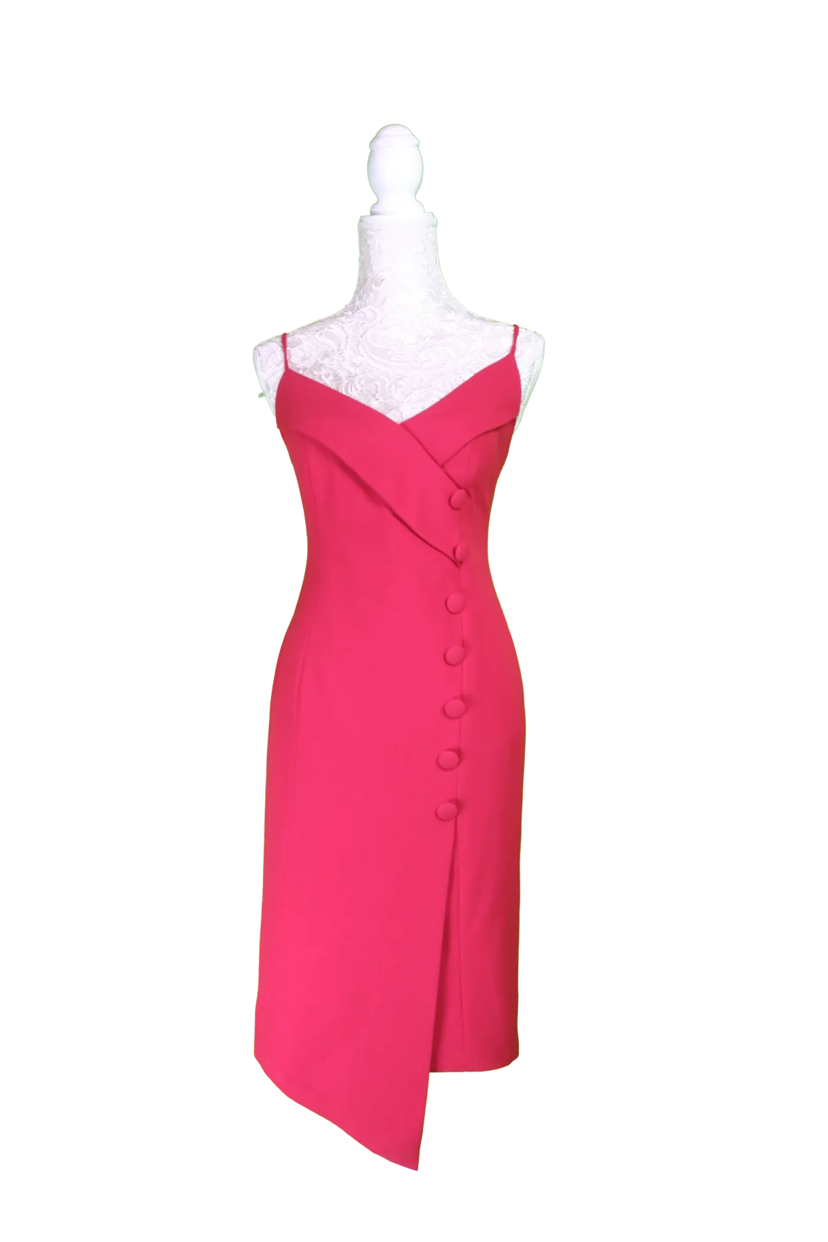 Red Asymmetrical Hem Dress