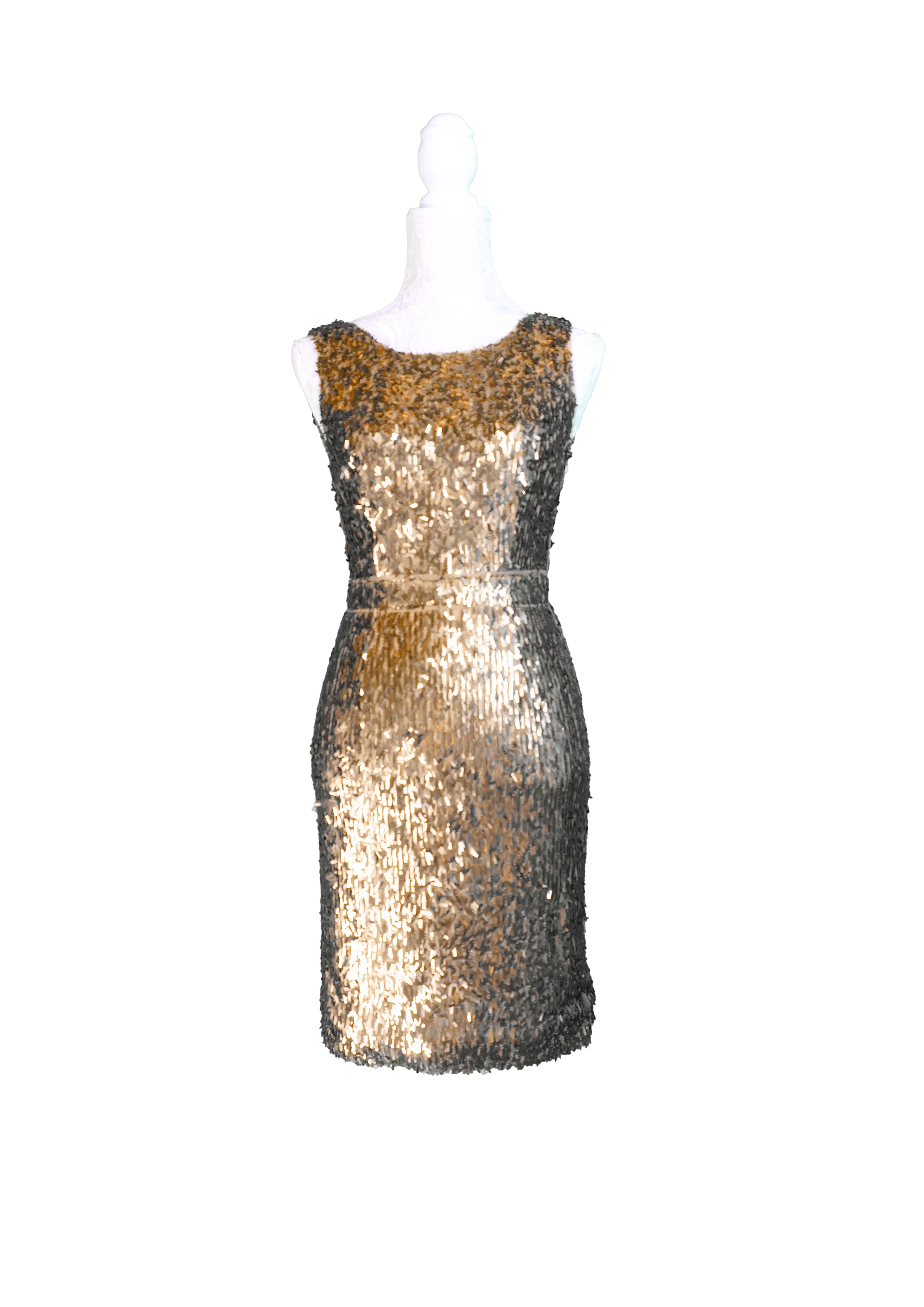 Gold Sequin Sleeveless Mini Dress