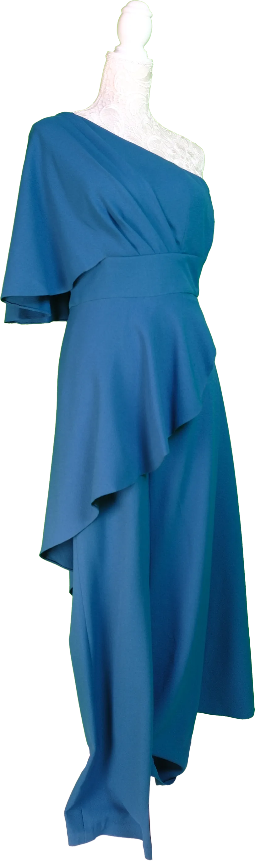Teal Draped Gown