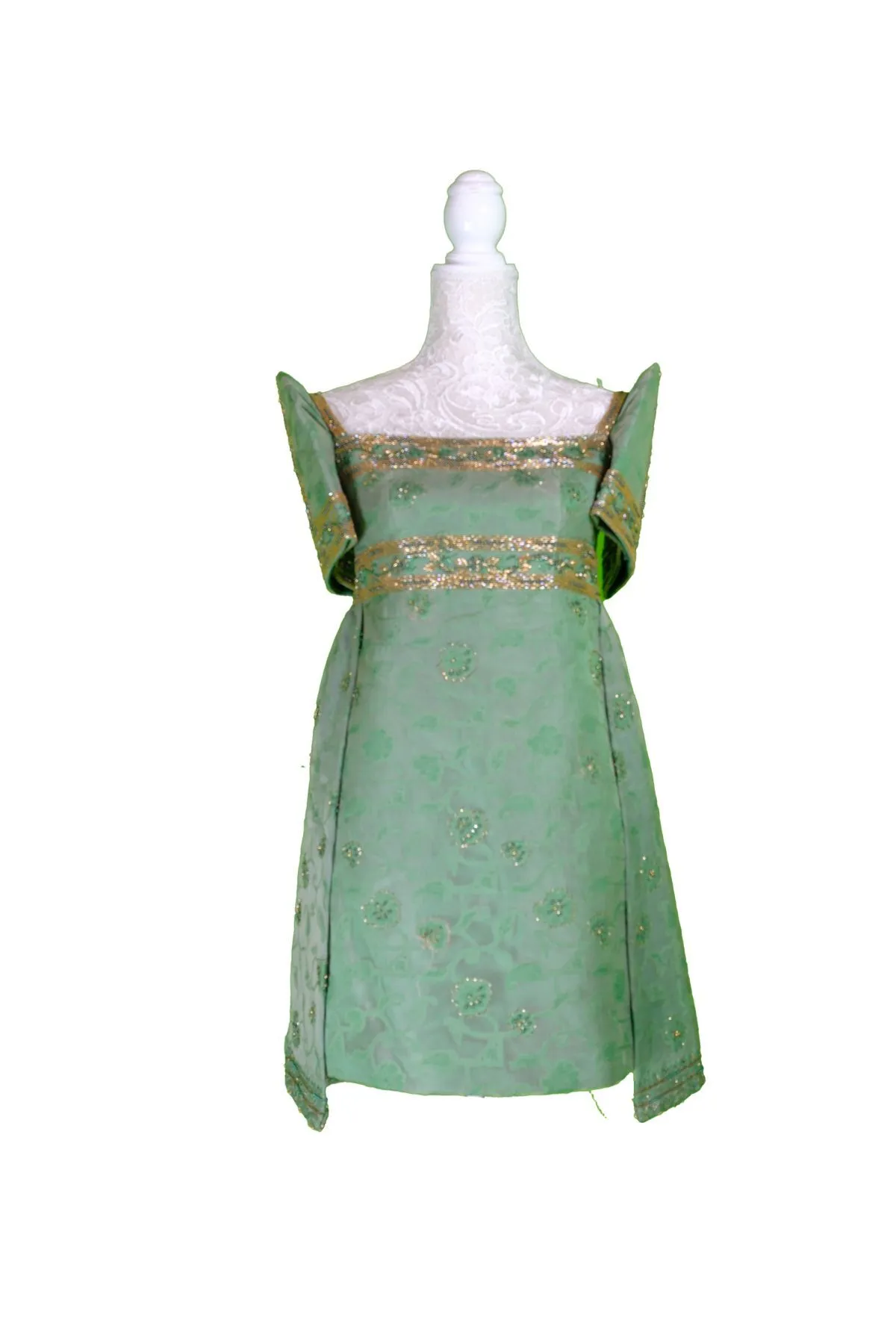 Sage Green Filipiniana Brocade Dress