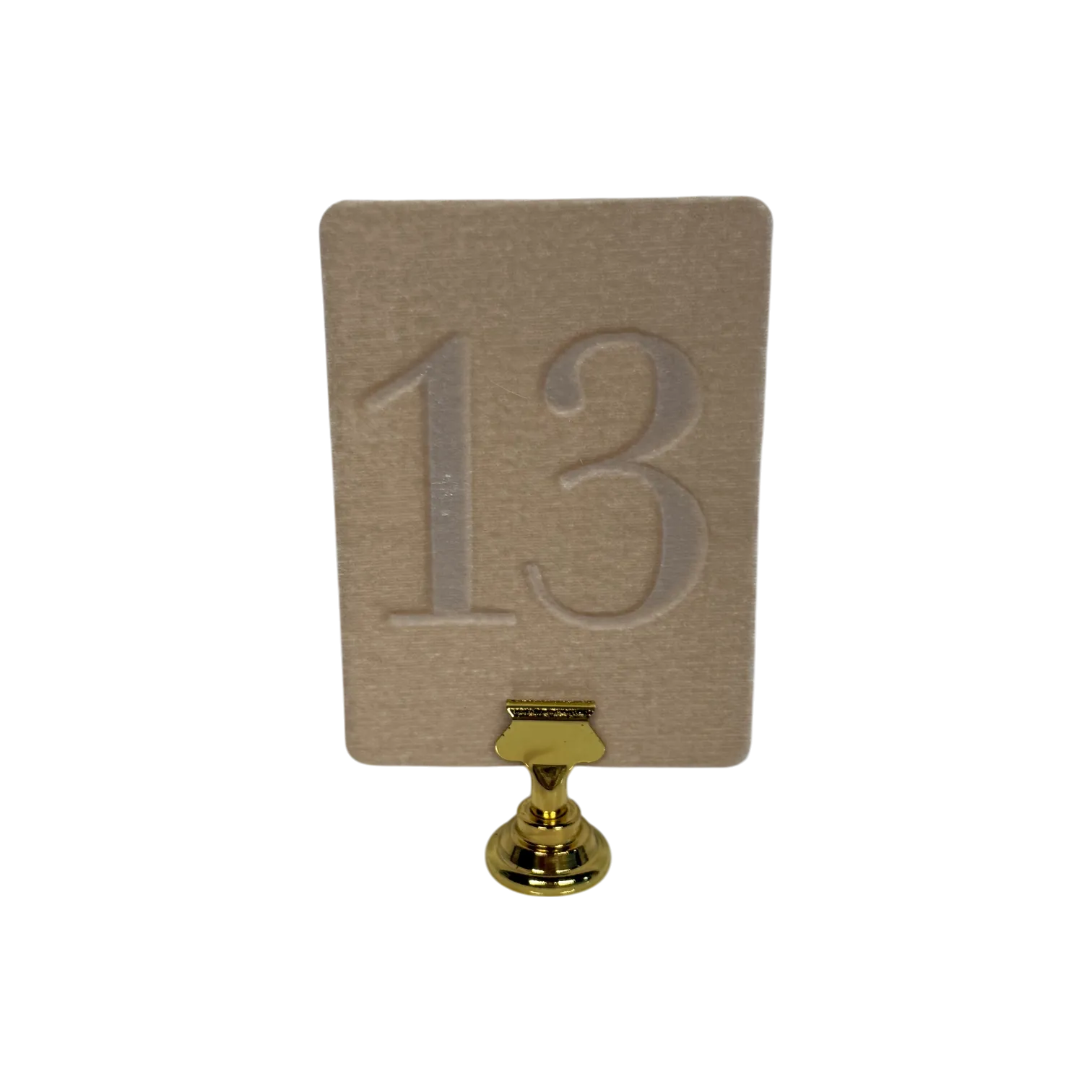 Pink Velvet Table Number