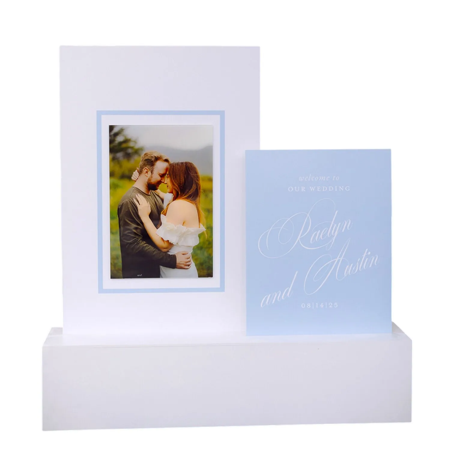 Heirloom Entry Installation with Acrylic Photo and Foamcore Welcome Sign