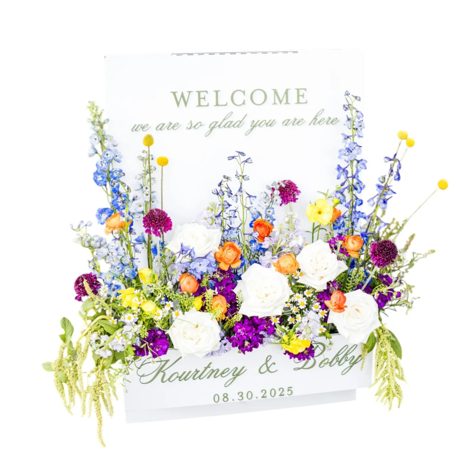 Floral Welcome Sign 24"x36"