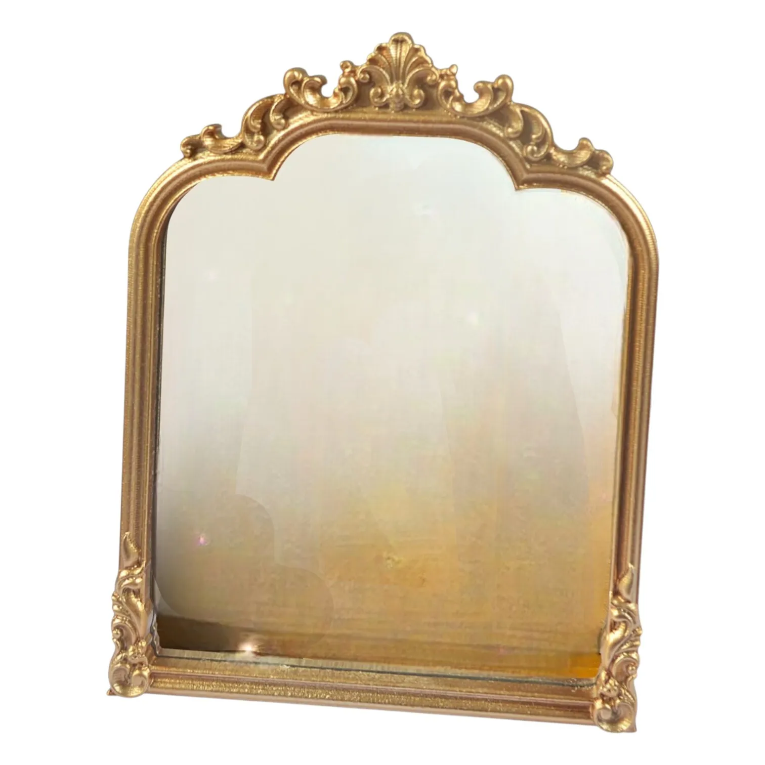 The Aurora Gold Tabletop Mirror