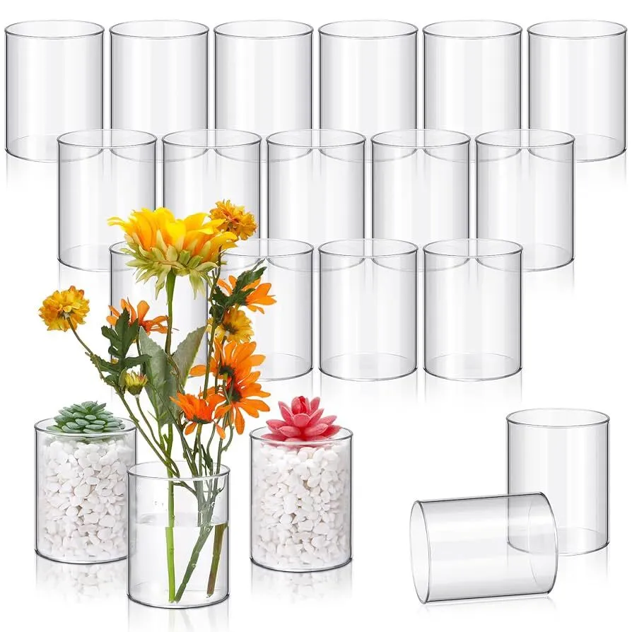 Plastic Hurricane Vases (4")