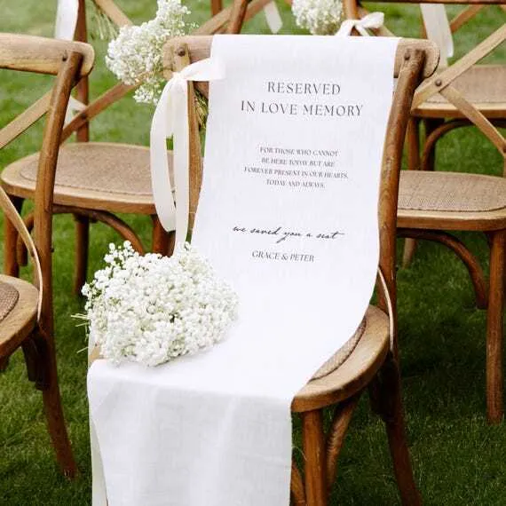 "In Loving Memory" Linen Drape