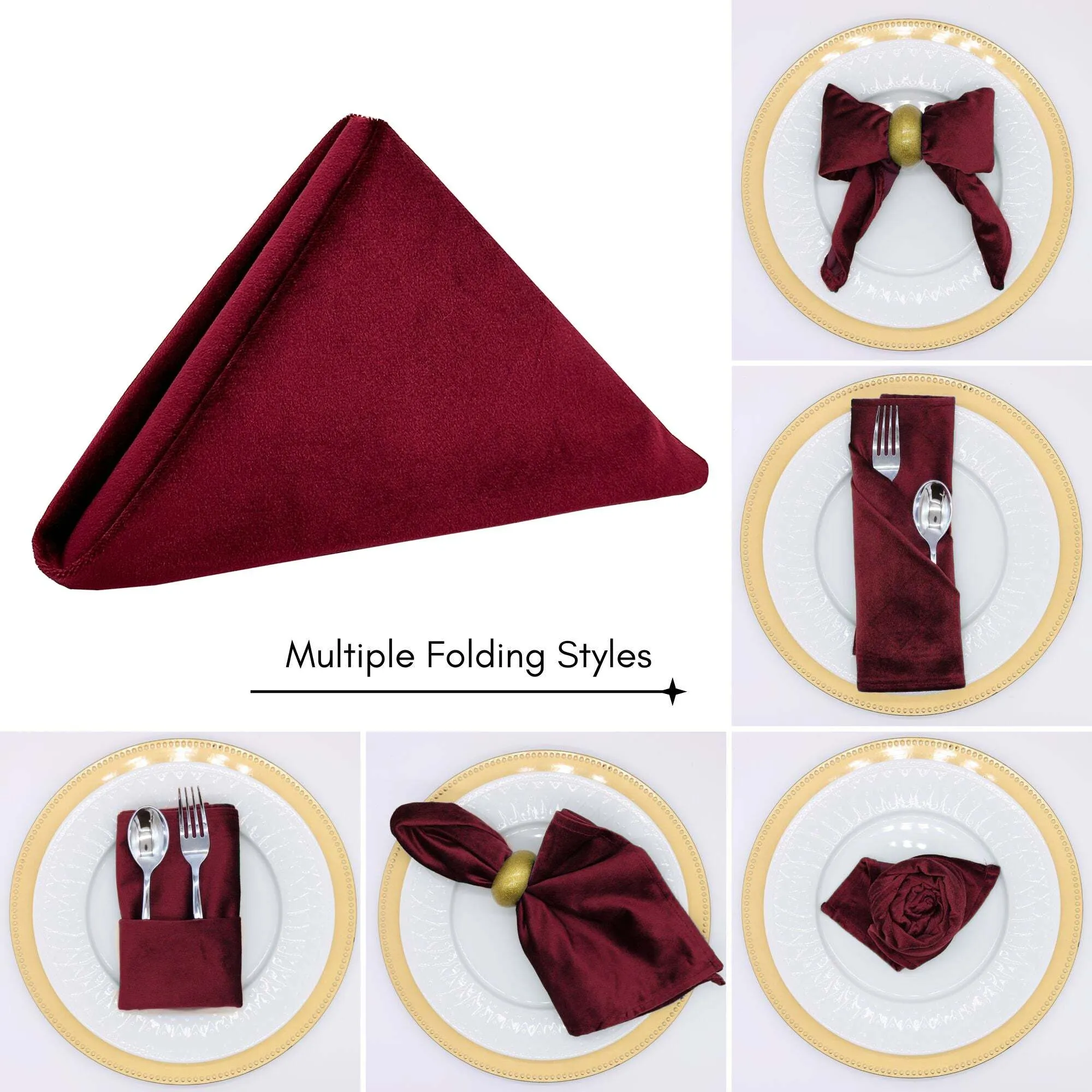 20x20 burgundy cloth napkin
