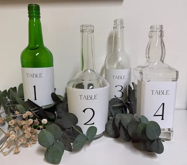 Bottle Table Number Style #2
