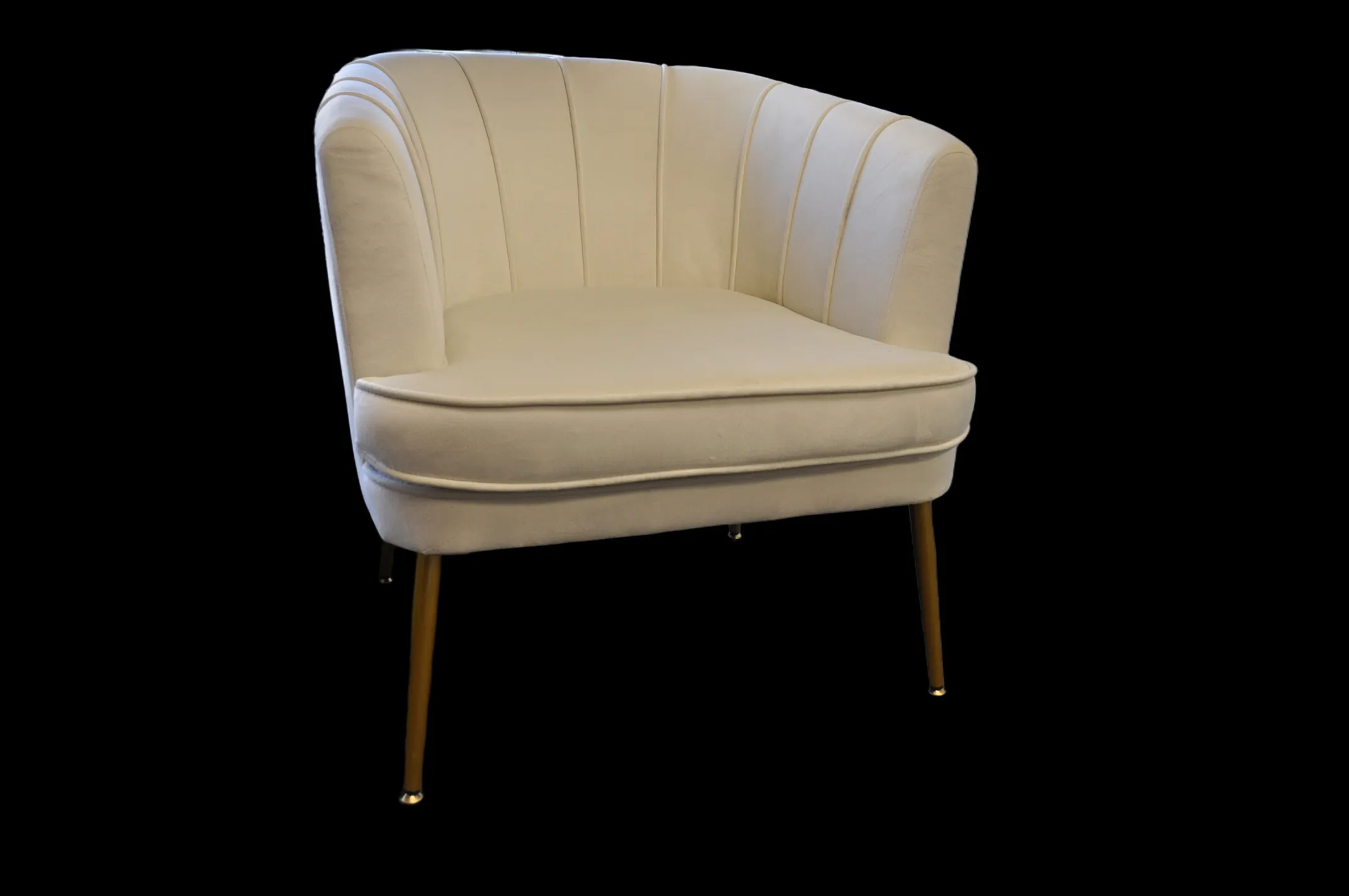 Ivory Velvet Chair