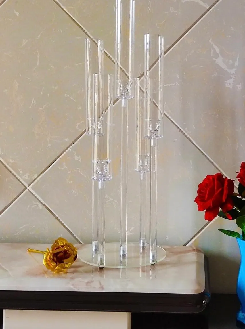 Clear Acrylic Candleabras