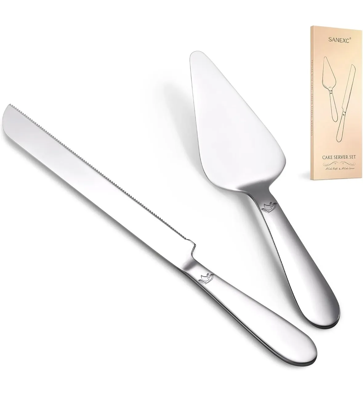 Silver Cake Cutting Set