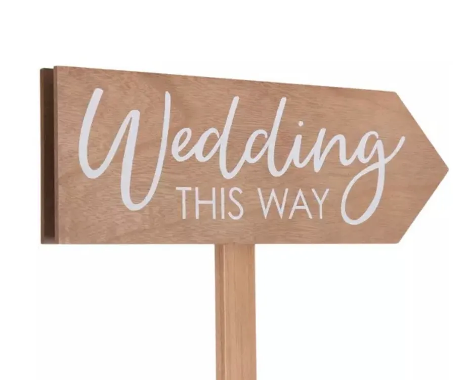 Wedding This Way Sign