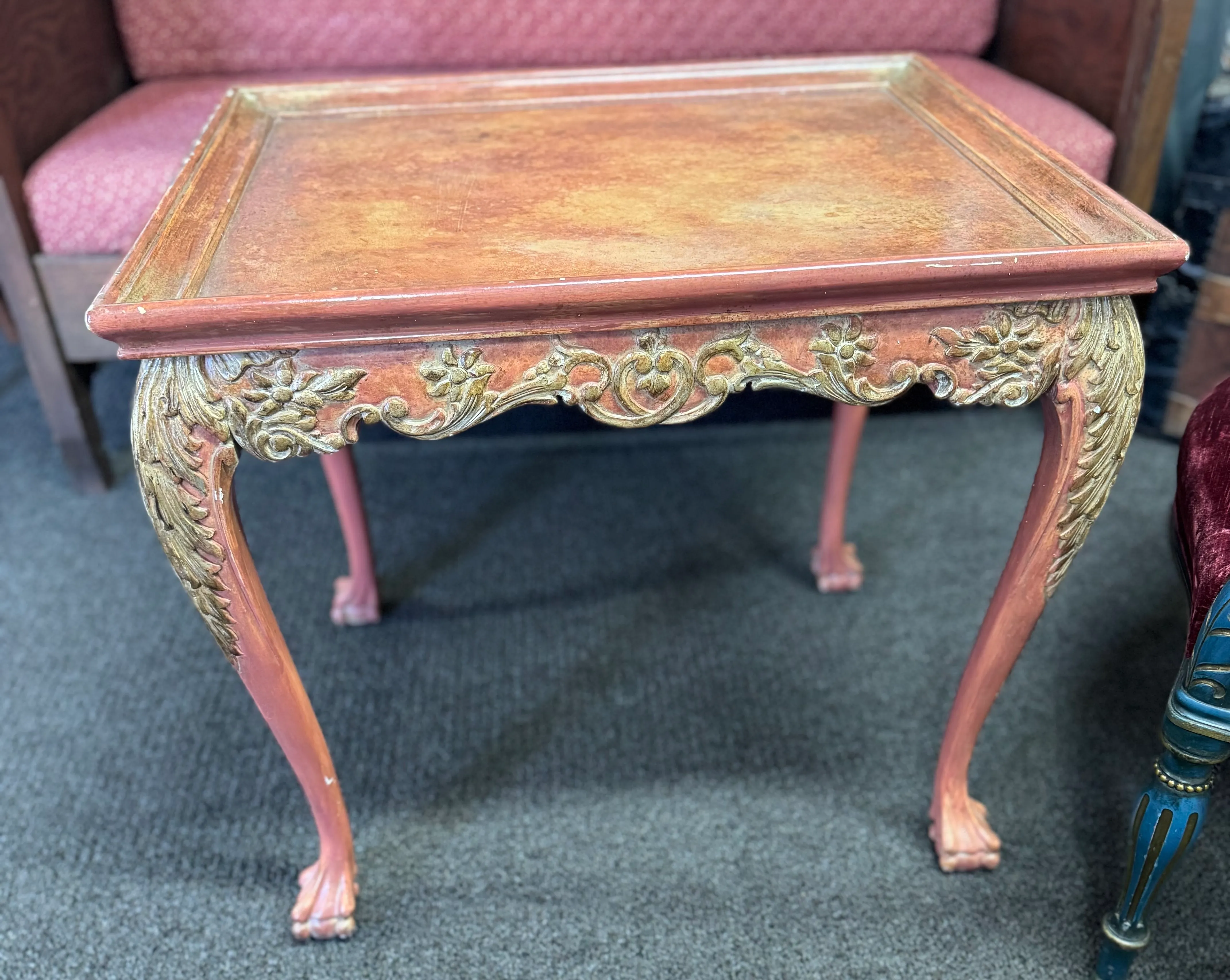 Rose Gold Clawfoot Table
