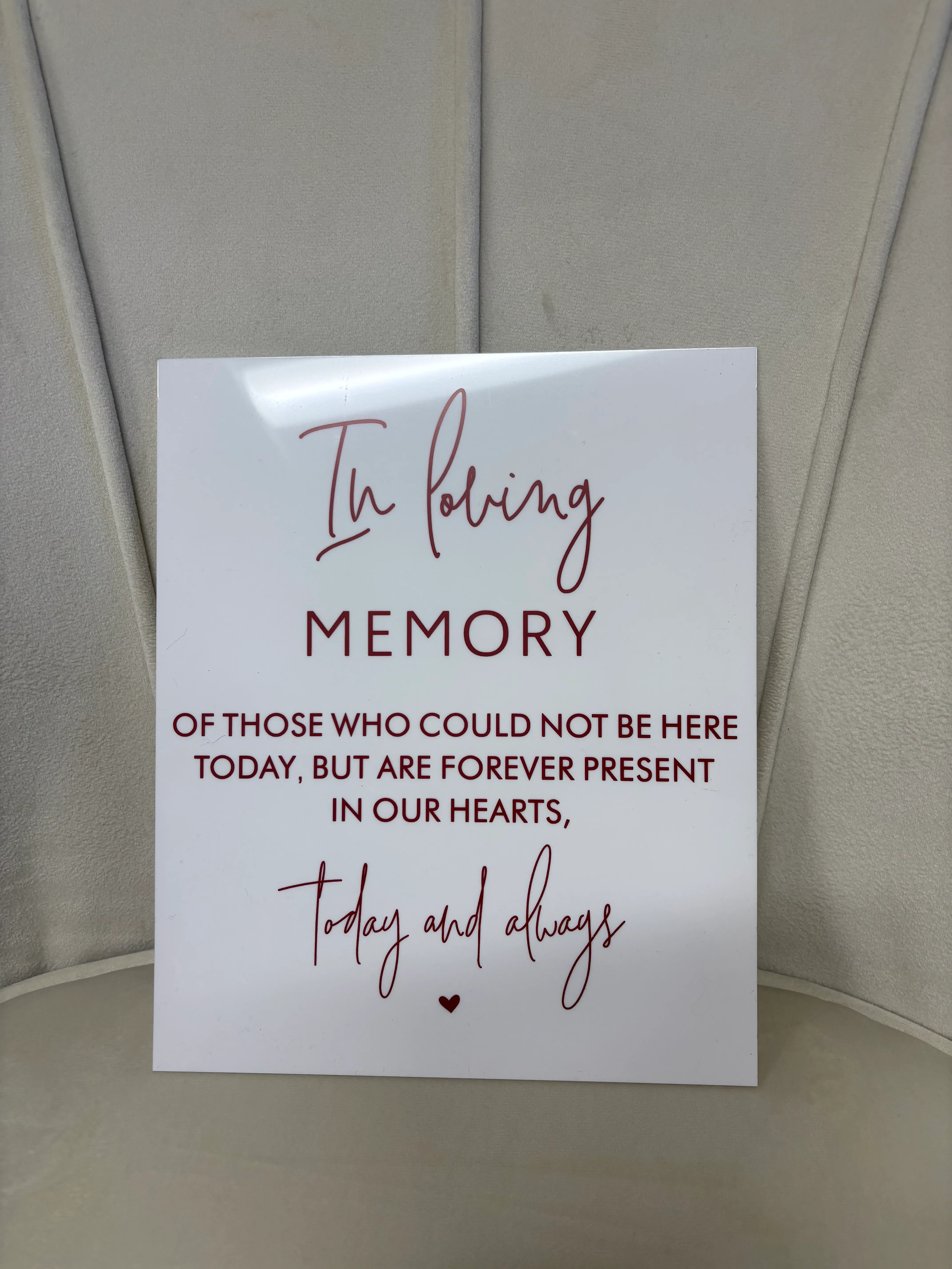 In Loving Memory (Burgundy)