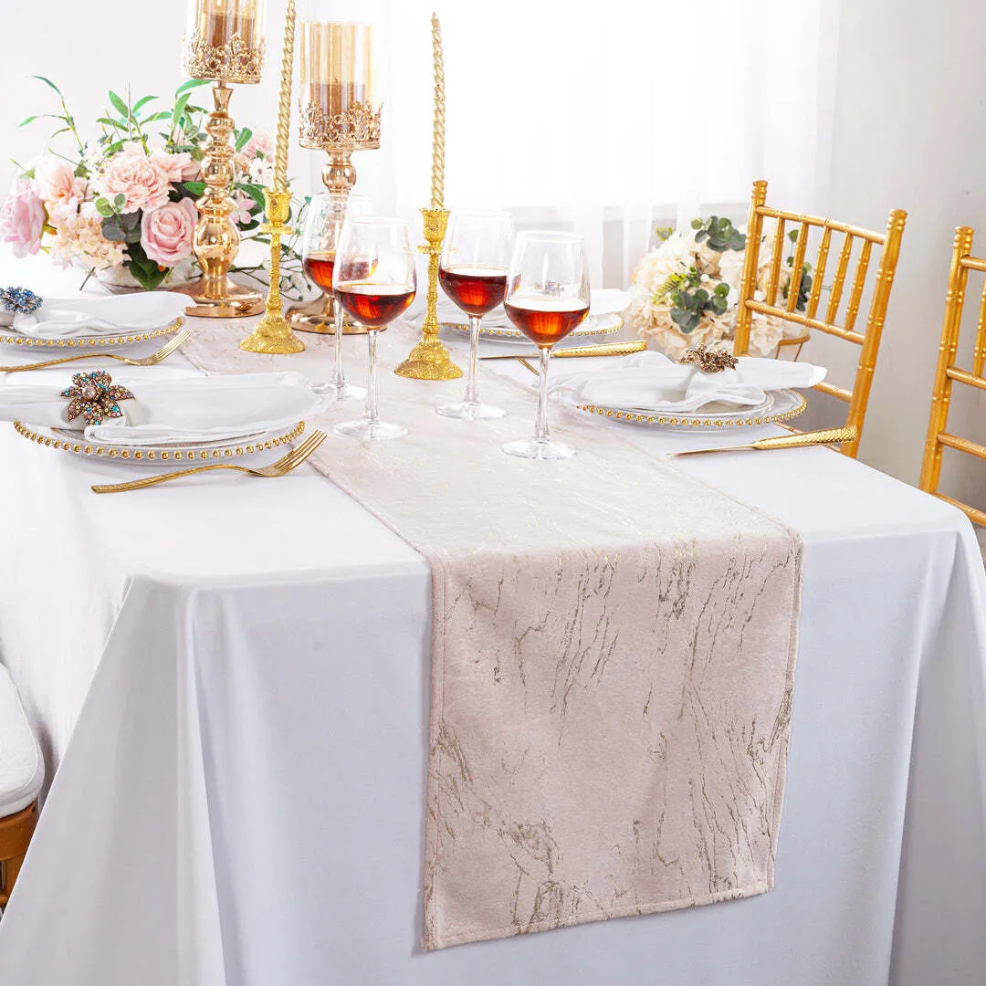 Pink Velvet Table Runner
