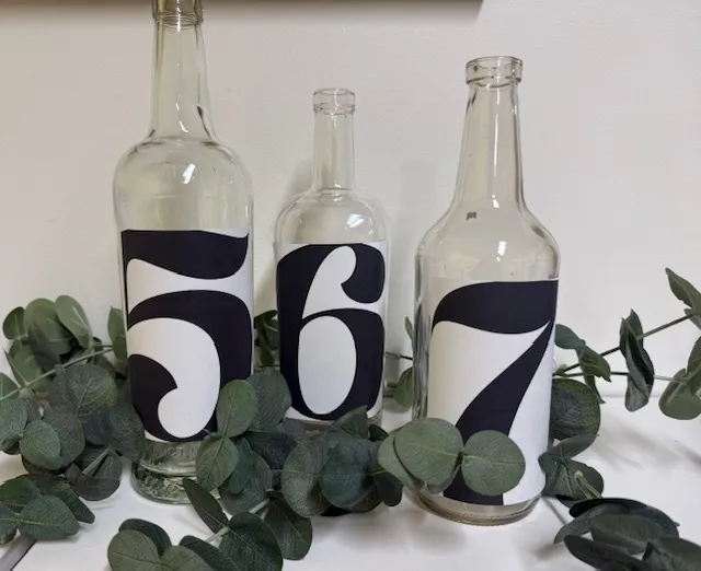 Bottle Table Numbers Style #1