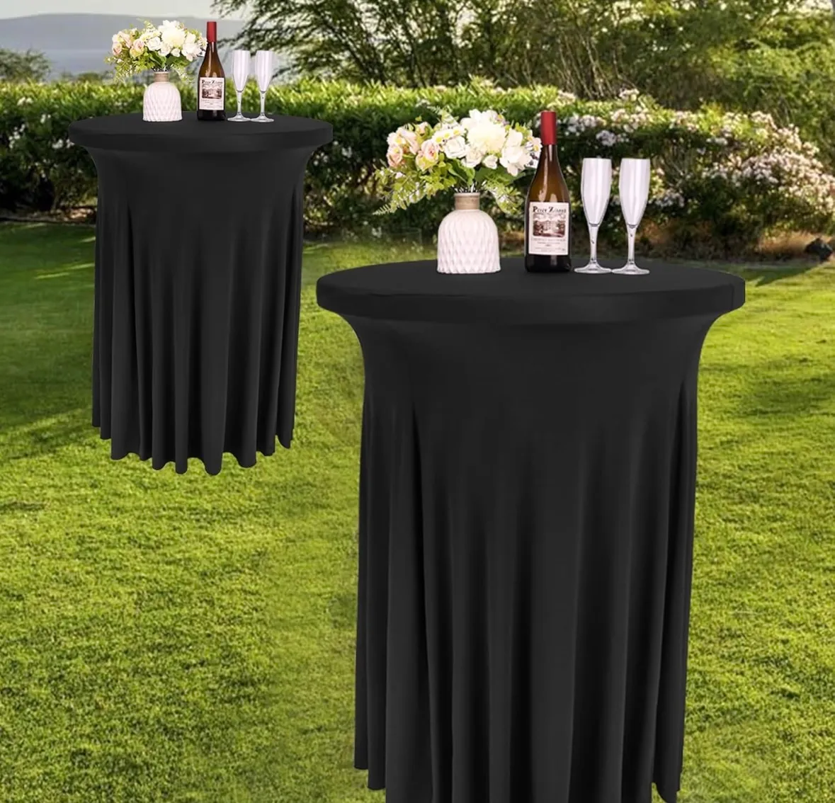 Black Cocktail Table Linens