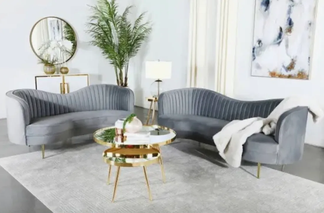 Grey Sofa/Loveseat Set