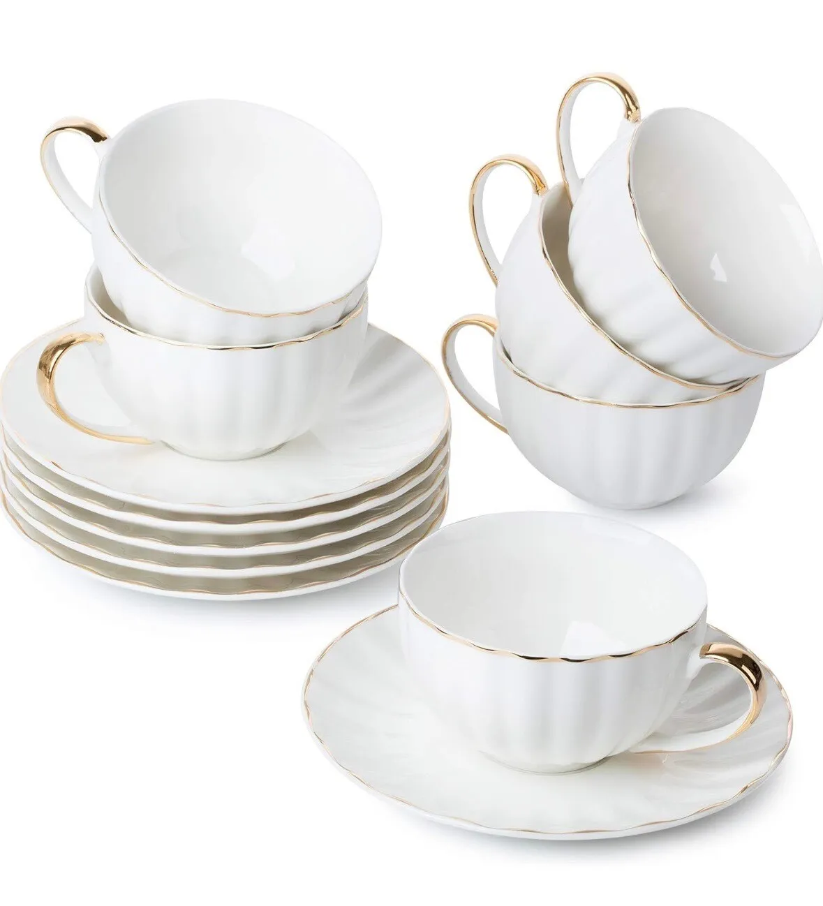 Scalloped Tea Cups