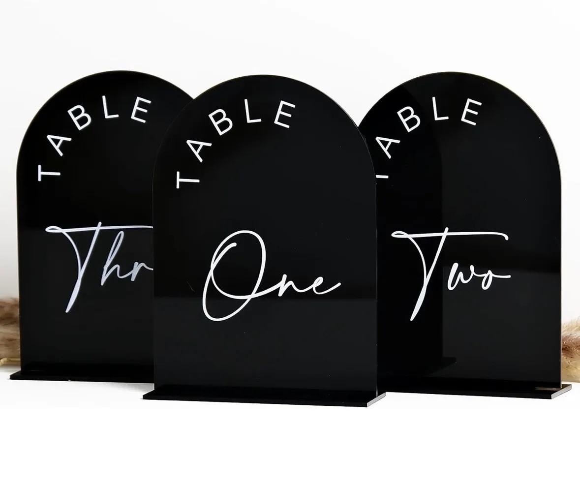 Black Table Numbers