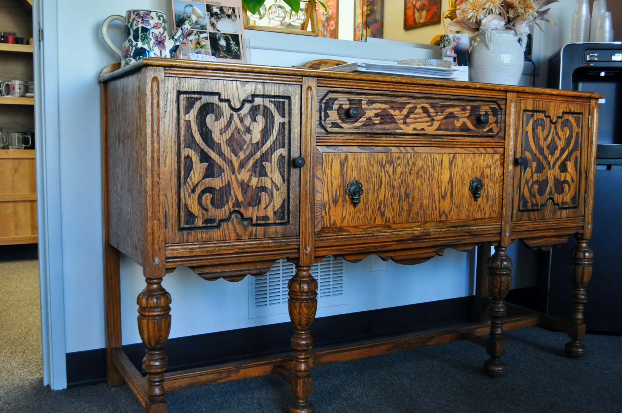Antique Wood Buffet/Cake Table