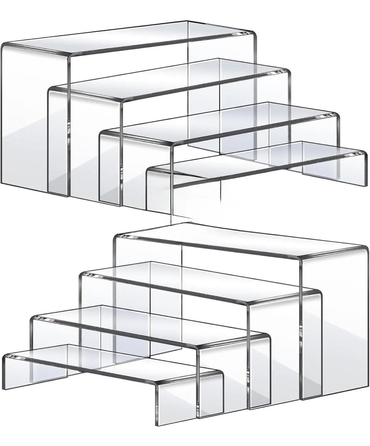 Clear Acrylic Dessert Riser Set of 4