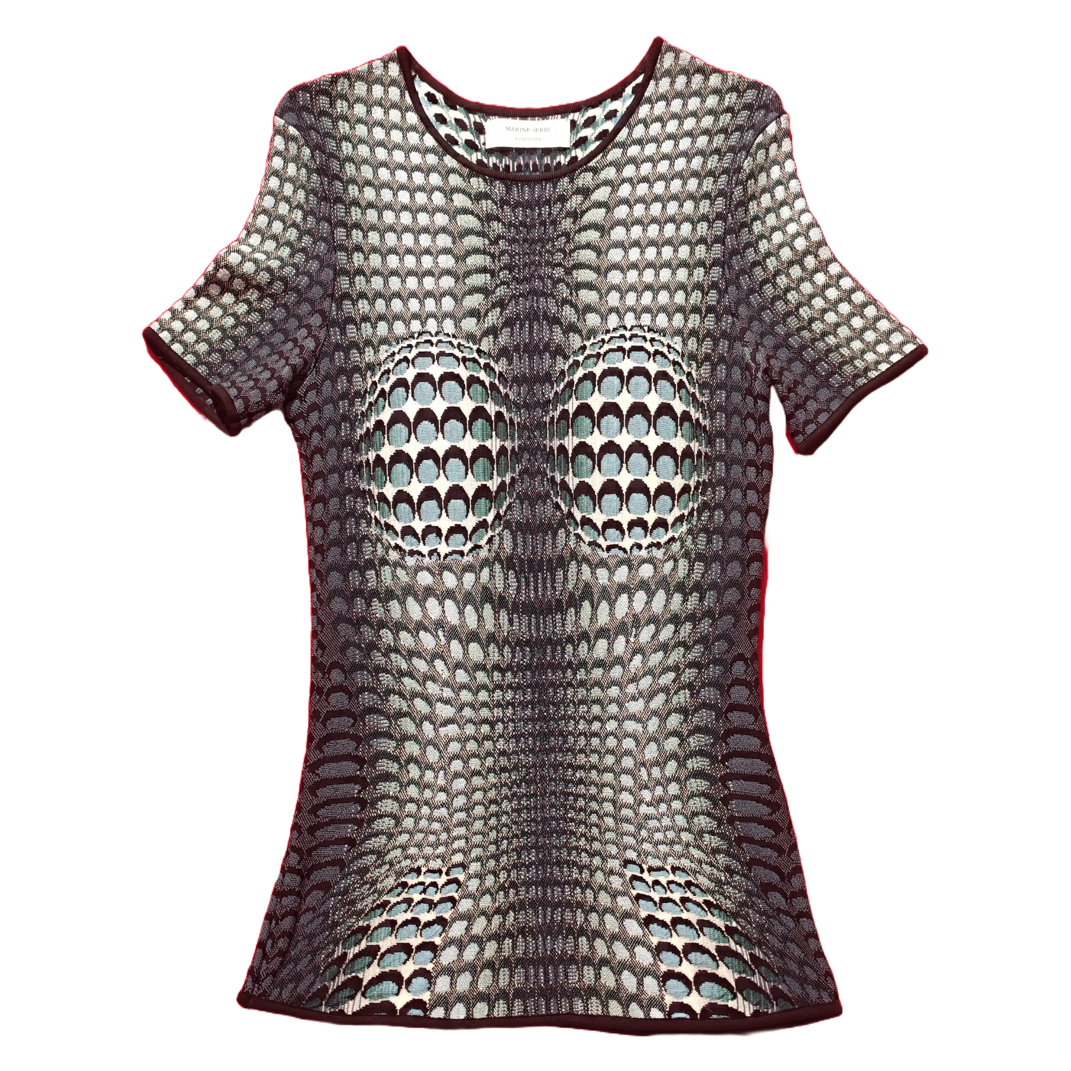 MARINE SERRE Golden line tee (M)