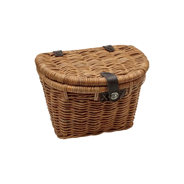 Electra Woven Rattan Basket with Lid