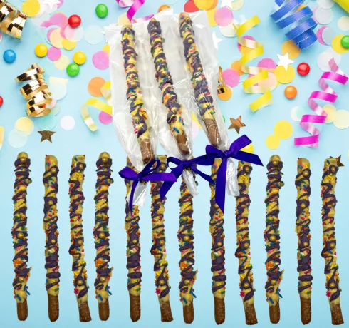 1 Dozen Chocolate Dipped Pretzel Sticks