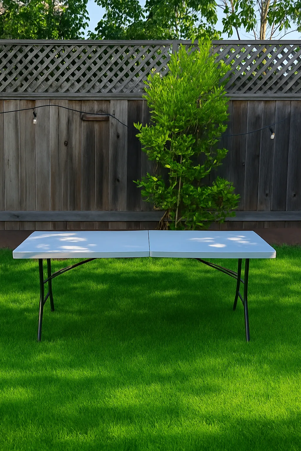 Rectangular Plastic Folding Table - 6 ft x 30 inches