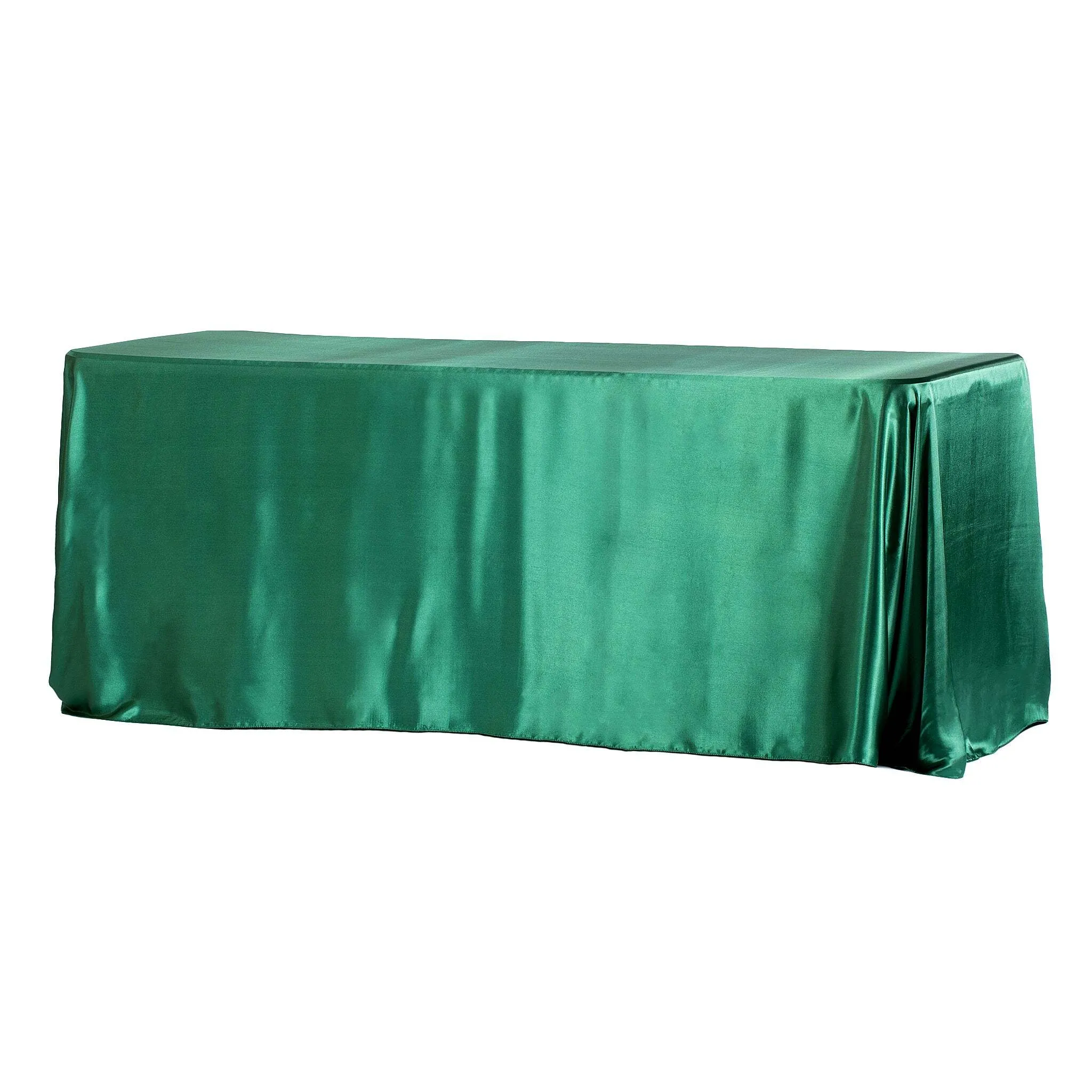 Satin Rectangular 90"X132" Tablecloth- Green