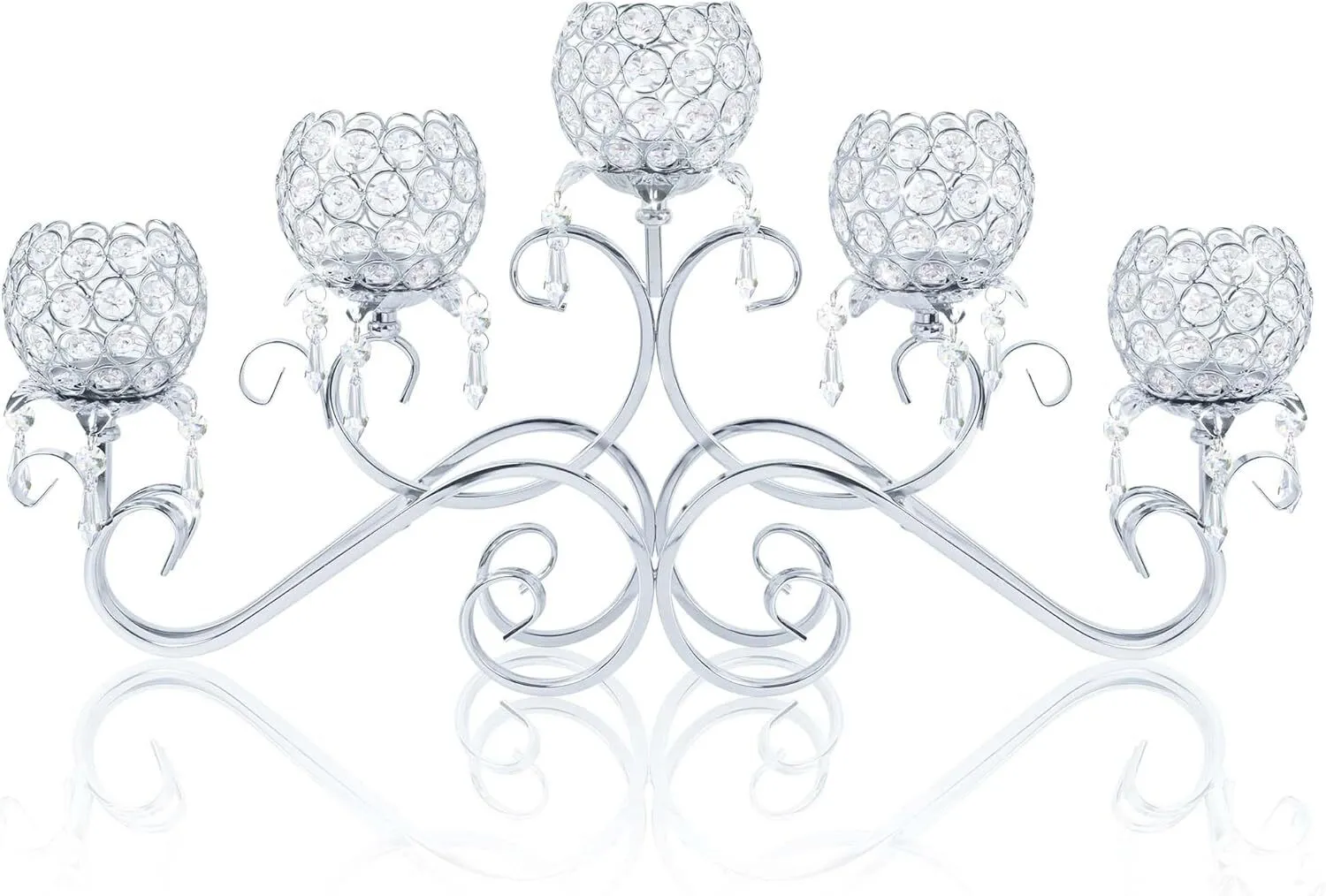 Horizontal Silver Candelabra 