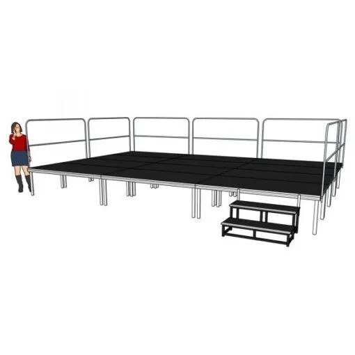 podium 6 x 5 m 80cm hoog inclusief trap