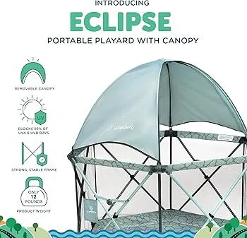 Portable Playard with removable shade