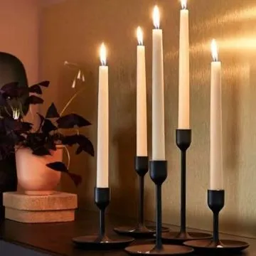 Black Tapered Candlestick Holder