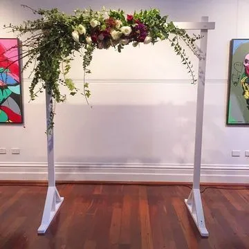 Simple White Wooden Arbour