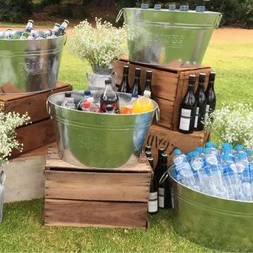 Galvanised Metal Drinks Tub Ice Bucket