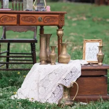 Vintage Wooden Box with Lid