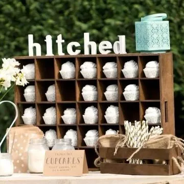 Rustic Cupcake Stand Crate, 35 spaces